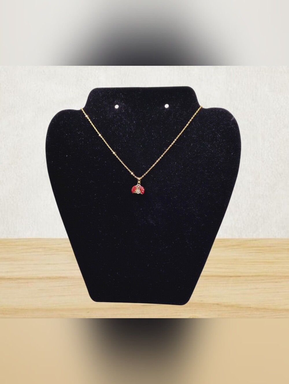 Swarovski Ladybug Pendant Necklace – Red, Black & Clear Crystal, Gold-Tone - Picture 7 of 13